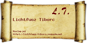 Lichtfusz Tiborc névjegykártya